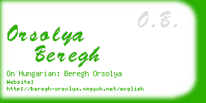orsolya beregh business card